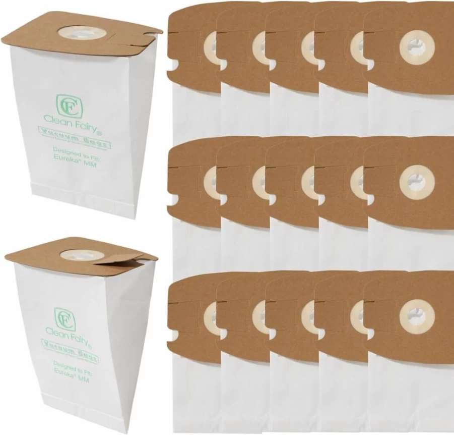 CF Clean Fairy 15-Pack Vacuum Cleaner Bags Compatible With Eureka Mighty Mite 3670 3680 4100 4300-4600 Series, Replacement For Eureka MM 60295A 60295B 60295C
