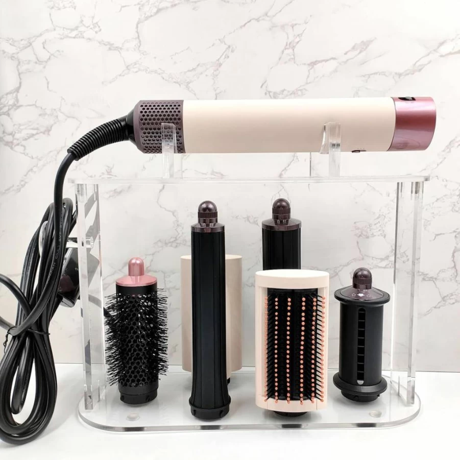 ACUDUDOMA Acrylic Hair Tool Organizer - 6 Hole Countertop Storage Stand for Bathroom, Bedroom, or Home Accessories