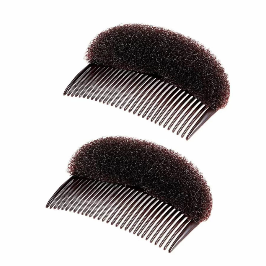Ericotry 2Pcs Volumizing Hair Comb Inserts - Beehive Styler Sponge Foam for Bump Up Hairstyles (Beige, Nylon) Hair Decoration Tools