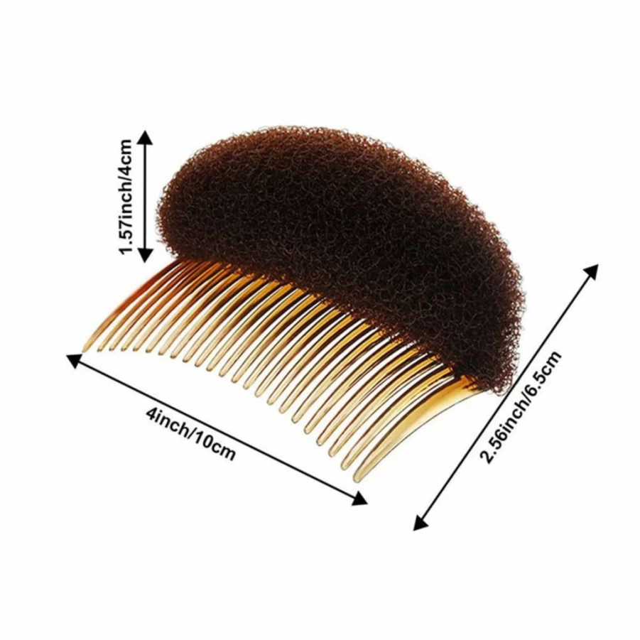 Ericotry 2Pcs Volumizing Hair Comb Inserts - Beehive Styler Sponge Foam for Bump Up Hairstyles (Beige, Nylon) Hair Decoration Tools