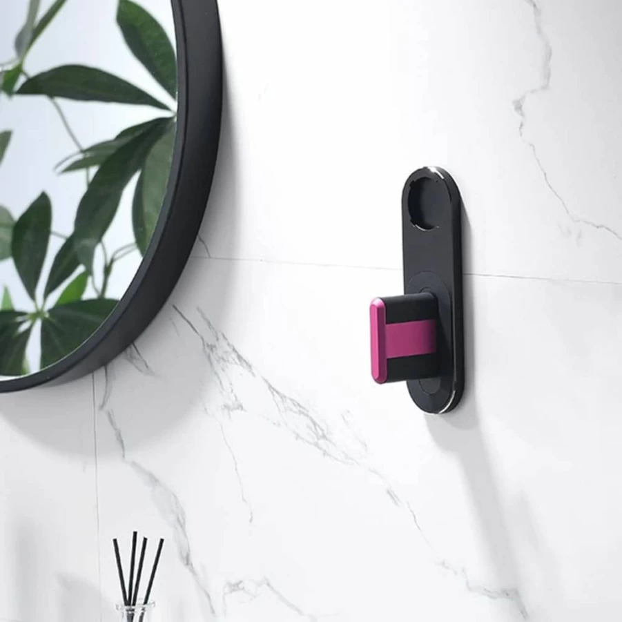Luvitory Wall Mount Metal Organizer Rack for Dyson Airwrap Styler, Hair Tools Holder for Curling Irons & Brushes, Bathroom & Bedroom Storage Solution