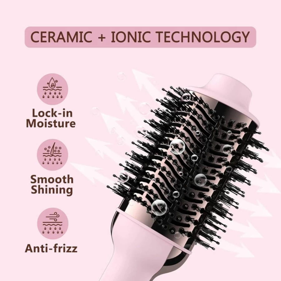 Aopant 4-in-1 Ceramic Hair Dryer Brush - Blow Dryer, Styler, Volumizer & Straightener for All Hair Types