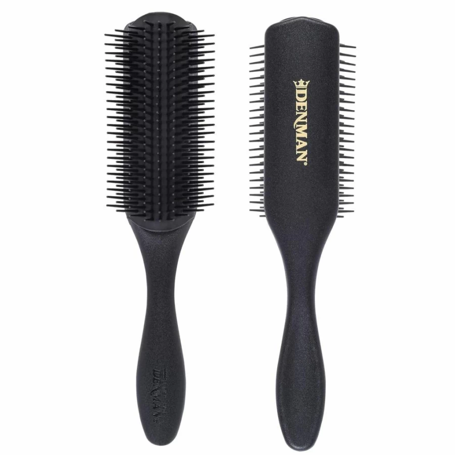 Amazon Denman D4 Styling Brush - 9 Row Curl Defining Hair Brush for Smoothing Long Hair, Enhancing Curls - Unisex Design for Women & Men