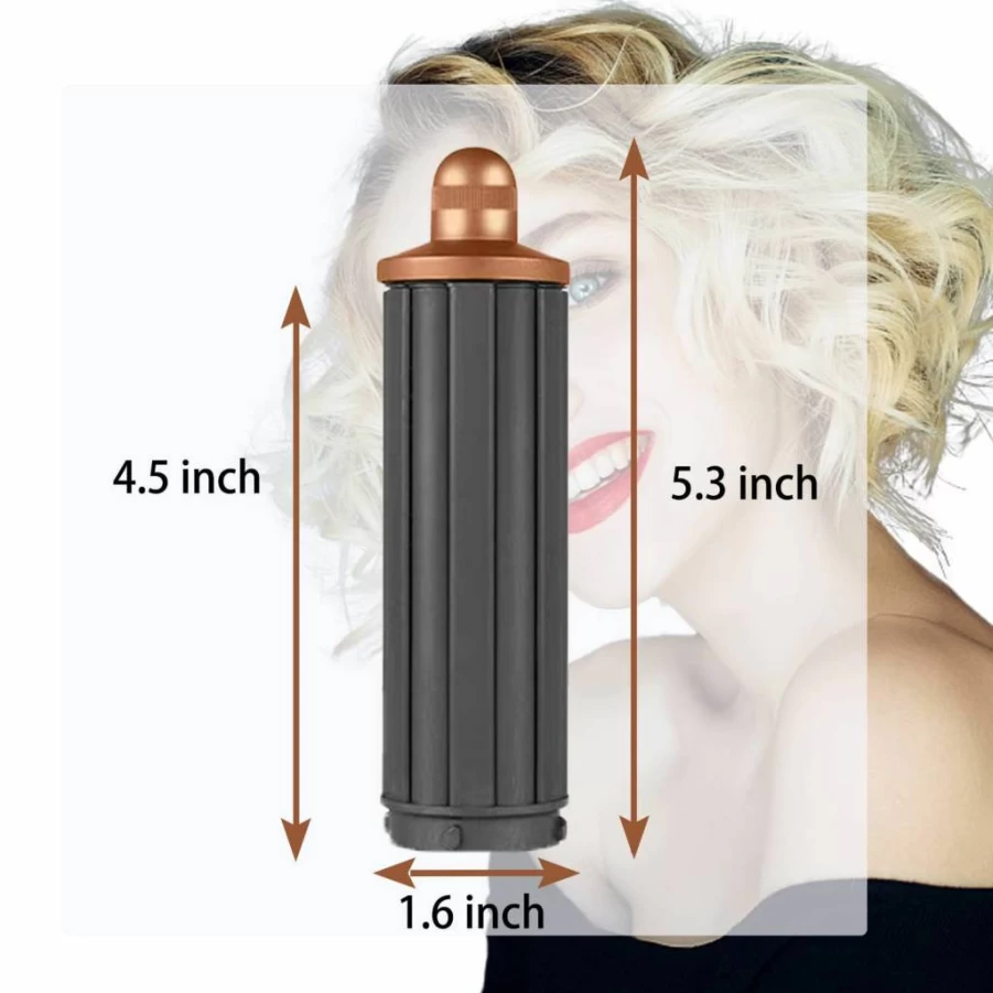 Odashen 1.6 Inch/40mm Short Curling Barrels for Dyson Airwrap HS01 HS05, 2-in-1 Hair Curler Attachment for Short to Medium Hair Styles