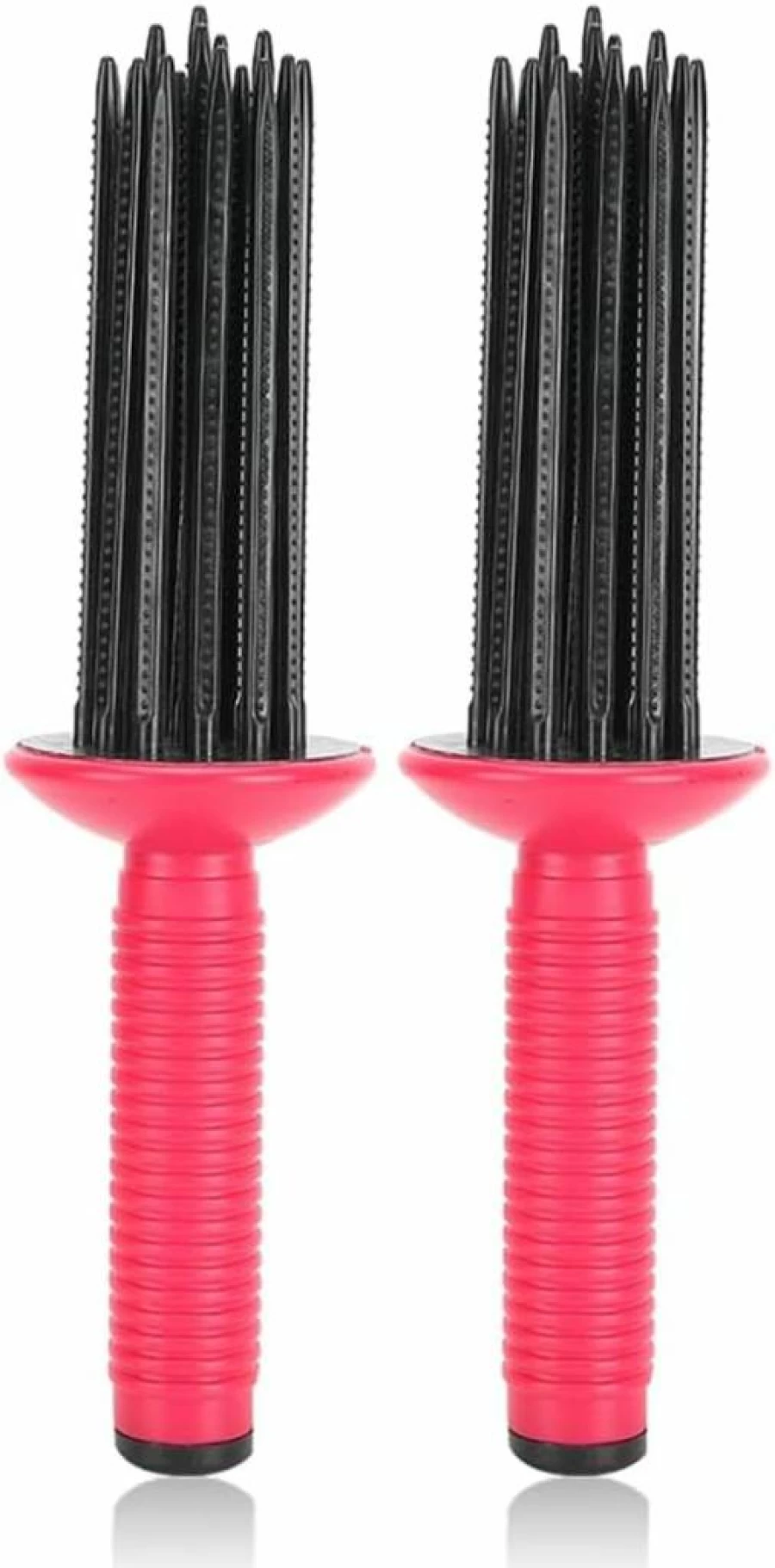 Semme Curling Wand & Round Brush Styler for Defined Curls, Anti-Slip Hair Curler for Easy Hairstyling, Professional Hair Curling Tool for All Hair Types