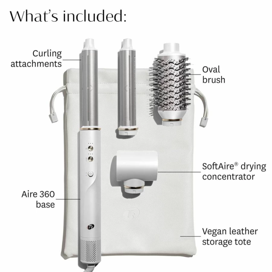 T3 Aire 360 Multi-Styler Hair Dryer with Ceramic Curling Attachments, Oval Brush & Drying Concentrator – 1800W for Blowouts & Long-Lasting Curls