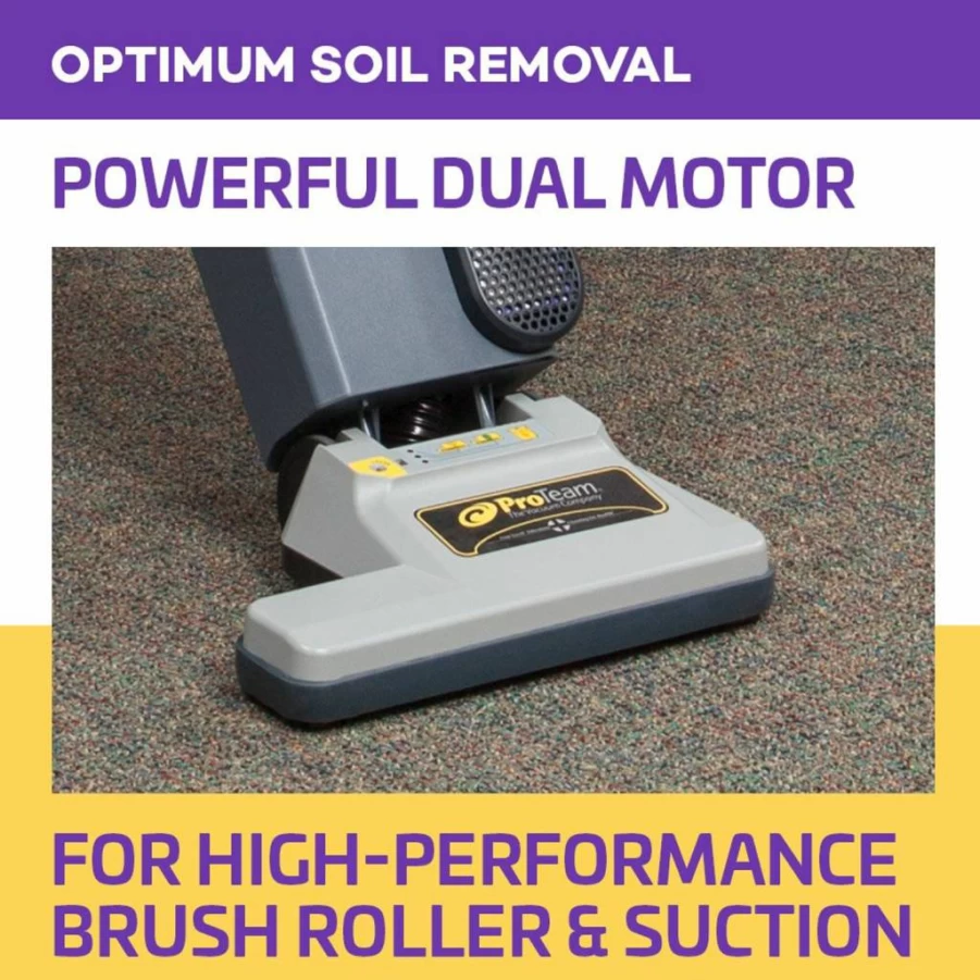 ProTeam ProForce 1500XP Commercial Upright Vacuum Cleaner with HEPA Filtration, Dual Motor, 12 Extra Filter Bags, On-Board Tools, Corded