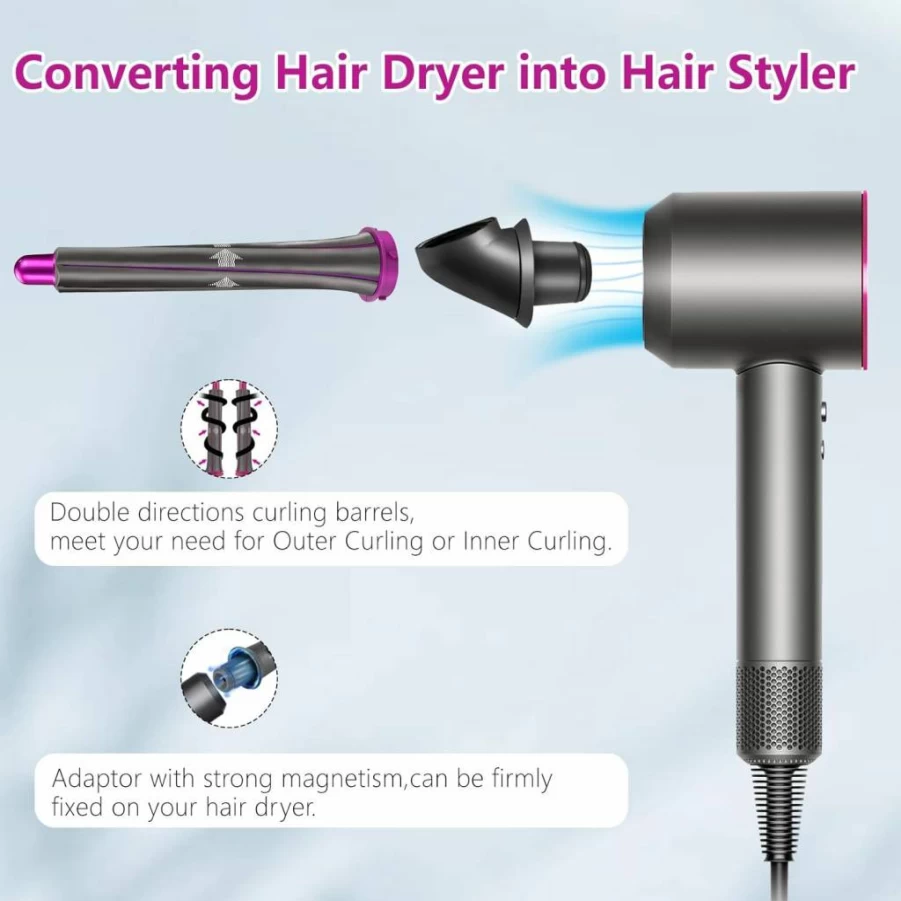 Dxyue 20mm/0.78 Inch Curling Barrels Attachment for Dyson Airwrap – Long Hair Styler Replacement Parts