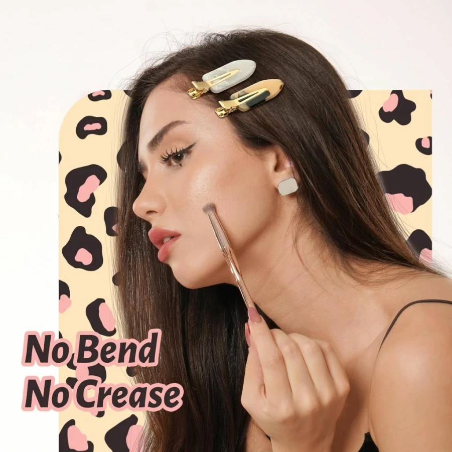 YIERSO 8 Pack No Bend Hair Clips for Women, Creaseless Duckbill Alligator Clips, Salon-Quality Acrylic Resin Hair Barrettes for Hairstyling & Makeup (Pink & White)