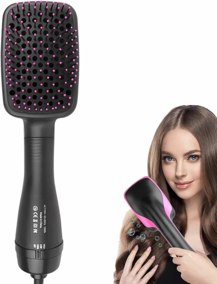 Sonalux 3-in-1 Hair Dryer Brush with Negative Ion Technology for Straightening, Drying & Smoothing – Hot Air Styling Tool