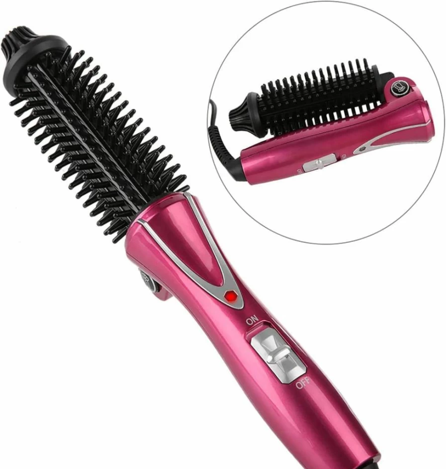 Sm liters Beauty Professional Anti-Scald Curling Iron Brush - Instant Heat Up Hair Curler Wand for Long & Short Hair, 110-240V Heated Styler Hot Brush