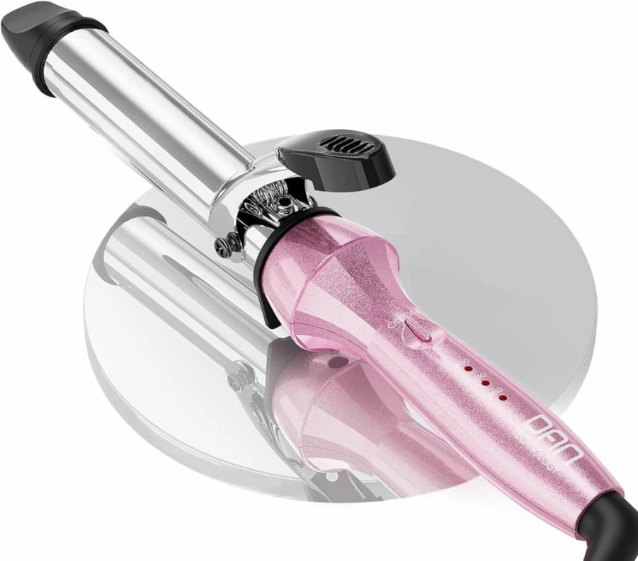 DAN Technology 1 Inch Ceramic Hair Curling Iron with Adjustable Temperature, Dual Voltage & Auto Shutoff for Long & Short Hair Styling