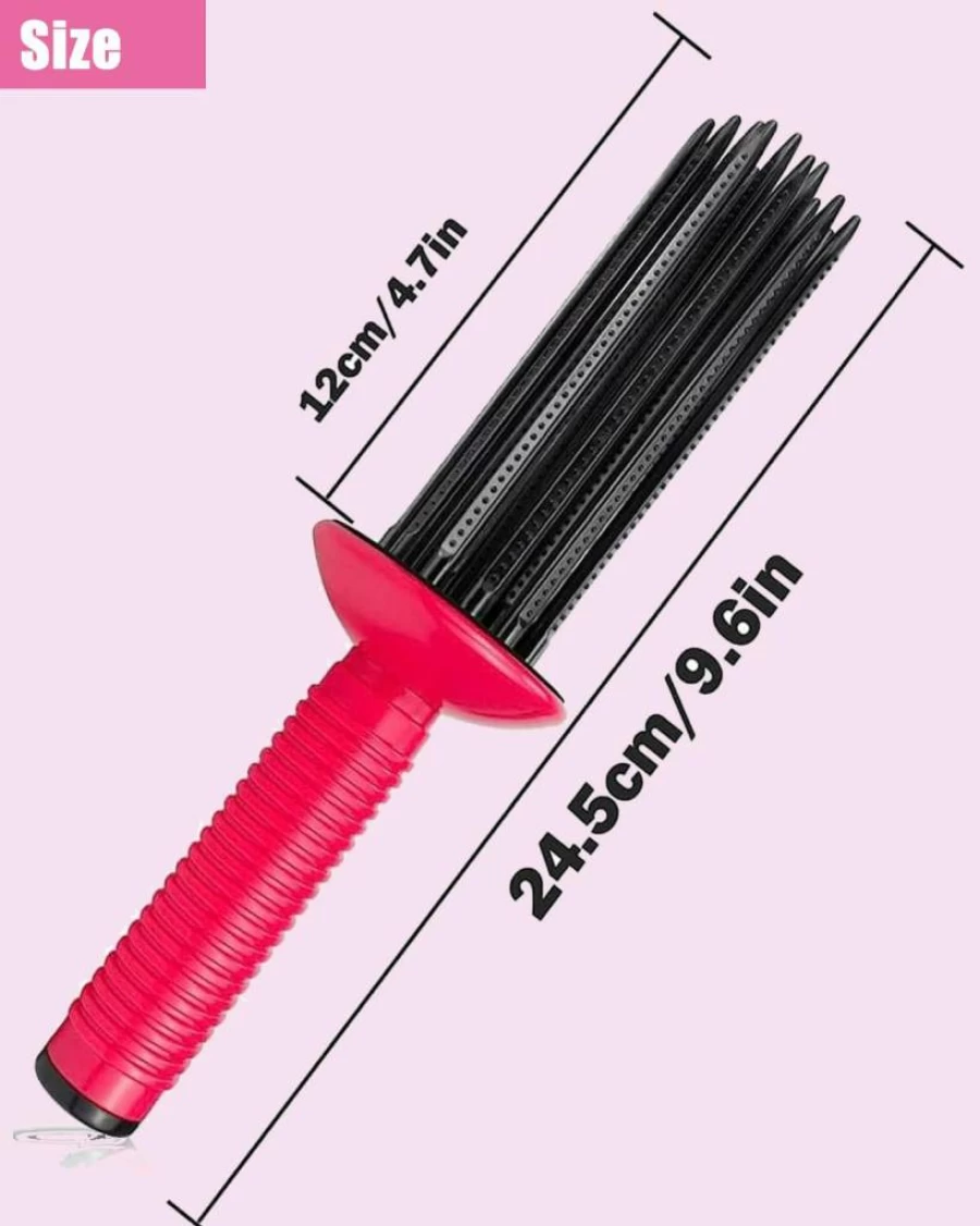WenTigDY Air Feeling Curling Wand - 17 Teeth Hair Curler Comb for Fluffy Hairstyles, Portable Roller Tool for Easy Curling & Styling