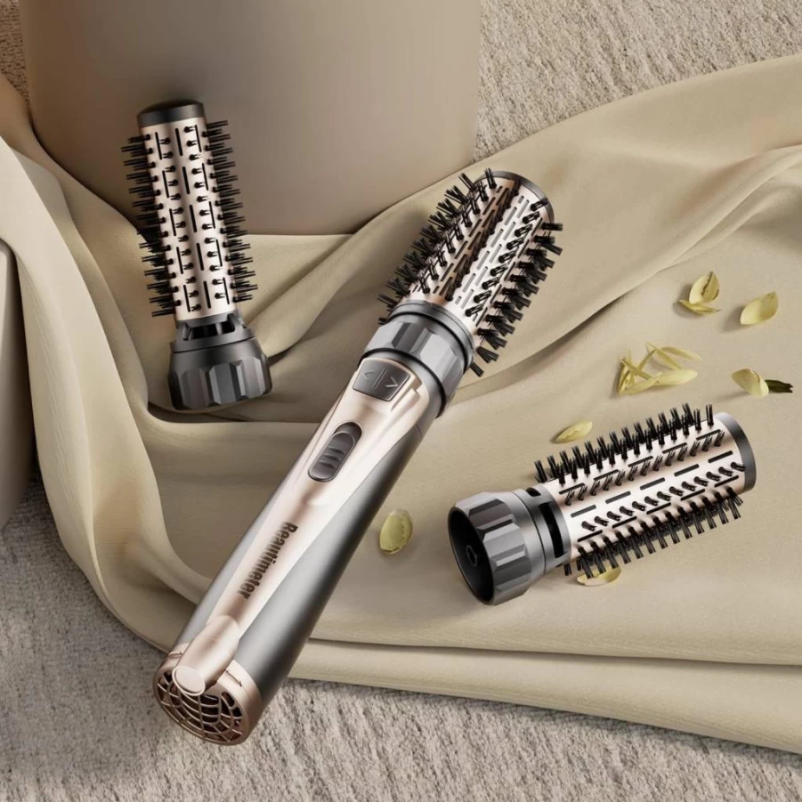 Beautimeter 3-in-1 Rotating Hot Air Brush Styler - Hair Dryer Brush for Smooth Blowouts & Various Hairstyles