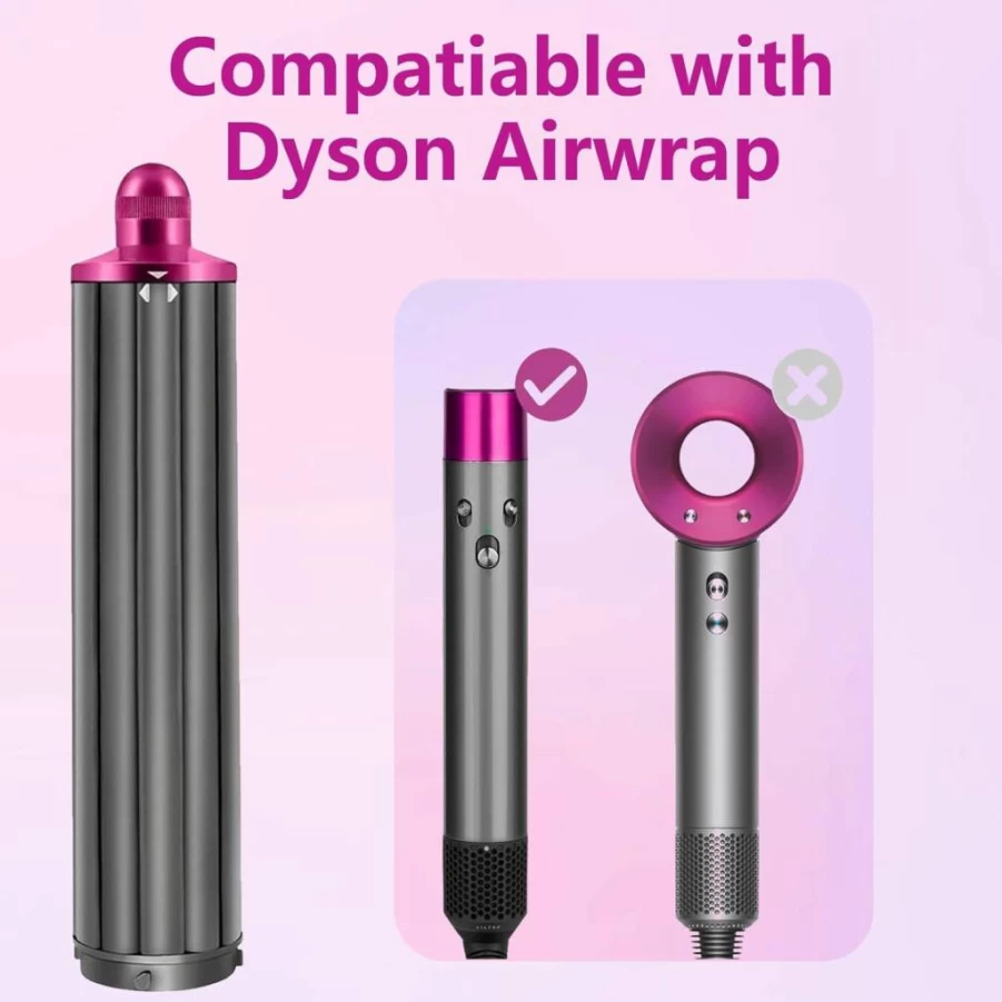 MengTiger 40mm/1.6in Curling Barrels Attachment for Dyson Airwrap Styler HS01 HS05, Long Hair Self-Curling Accessories for Multi-Styler