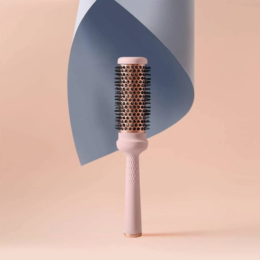 F3 Systems Magic Curling Thermal Brush - 1.7 Inch Ceramic Ionic Styler for Fast Blowout, Voluminous Waves & Heat Protection, Self-Standing Quick Styling Brush