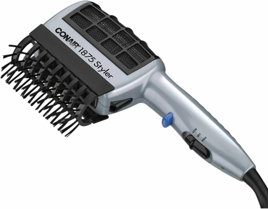 Conair 1875W Ionic Hair Dryer with 3 Attachments - 3-in-1 Styling Tool for Fast Drying & Frizz Control