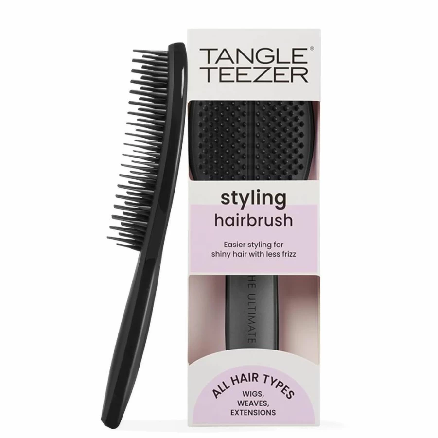 TANGLE TEEZER Sweet Pink Hair Brush for Dry Styling - Adds Volume, Texture & Shine, Detangles & Smooths Hair, Professional Styling Tool