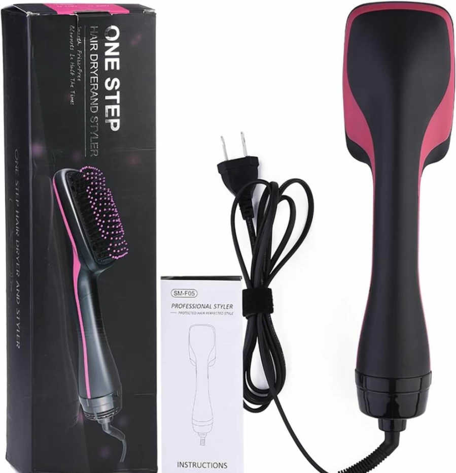 GEERYZHE 2-in-1 Hair Dryer Brush - Ionic Styling Tool for Faster Drying & Voluminous Blowouts