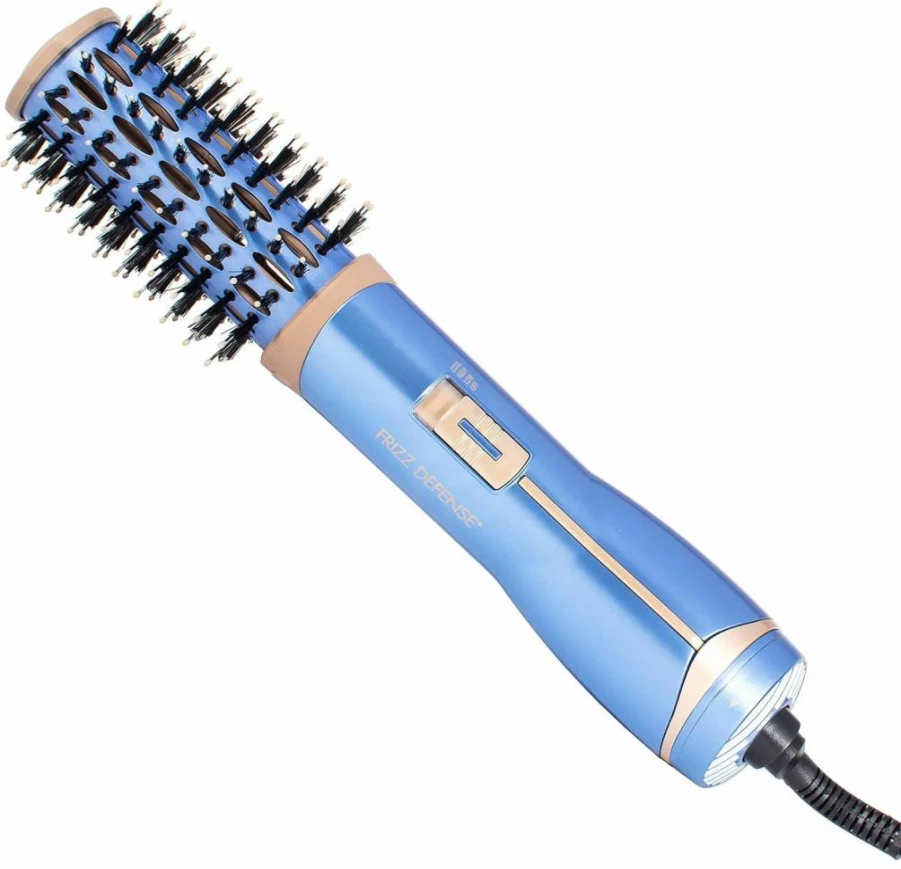 Conair Nano Titanium Ceramic Hot Air Styling Brush for Frizz Control - 1 Inch Compact Lightweight Design for Curling, Straightening & Waving Hair - BC850