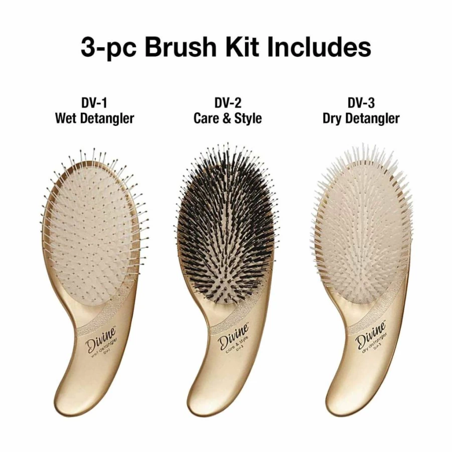 Olivia Garden Divine Revolutionary Hair Brush - Ergonomic Detangler for Gentle Hair & Scalp Care