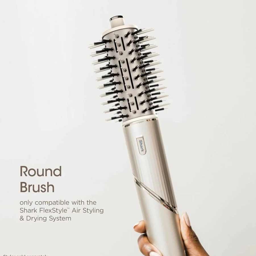 Shark FlexStyle Hot Air Brush Attachment for Blow Dryer - Styling Tool for Straight, Wavy, Curly & Coily Hair with Stone Design