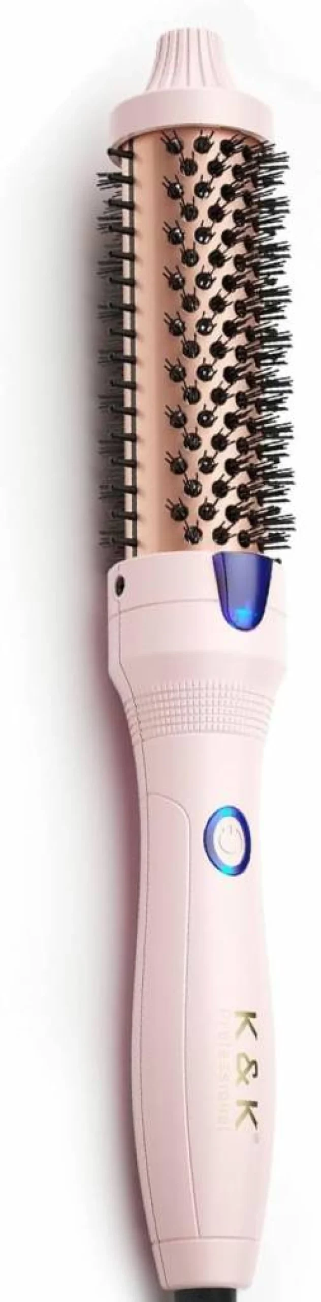 K&K 1.25 Inch Tourmaline Ionic Hot Brush Hair Curler for Long Hair - Dual Voltage Heated Styler for Loose & Voluminous Curls