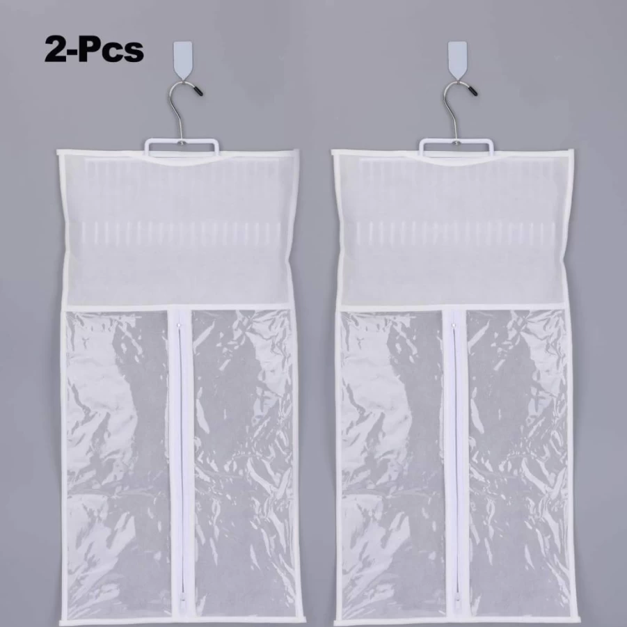 Kelukeya 2-Pack Wide Hair Extension Holder - Durable Weft Hanger for Washing, Dyeing, Styling Clip-In, Tape-In Extensions (Black)