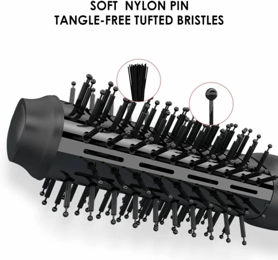MHD PROFESSIONAL 1000W Ionic Ceramic Hair Dryer & Volumizer - 3-in-1 Hot Air Styler, Lightweight Curling Brush for Frizz-Free Blowouts