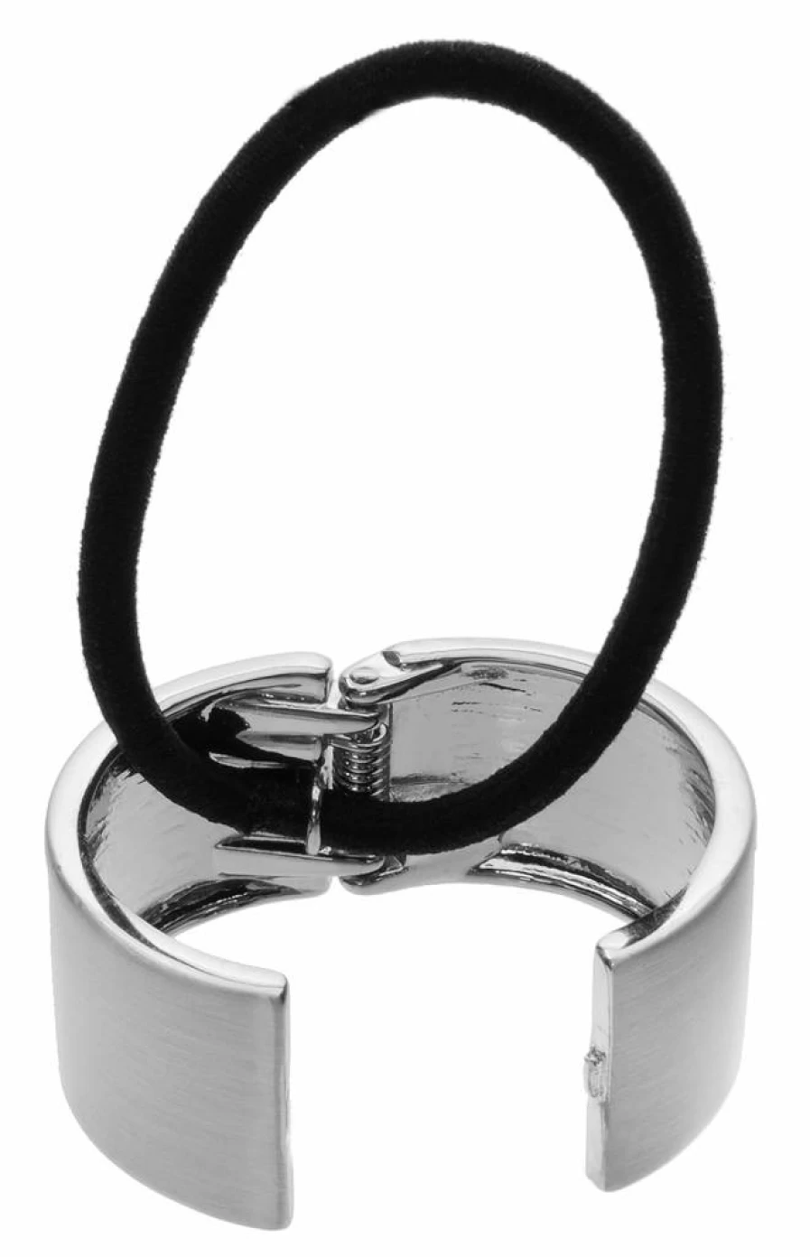 L. Erickson Brushed Gold Metal Cuff Ponytail Holder - Hair Accessory for Women