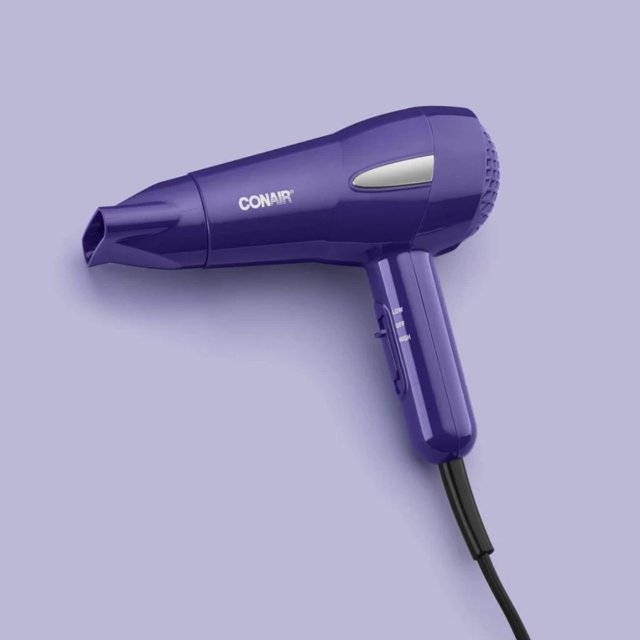 Conair Compact Travel Hair Dryer - Lightweight, Portable for On-The-Go Styling