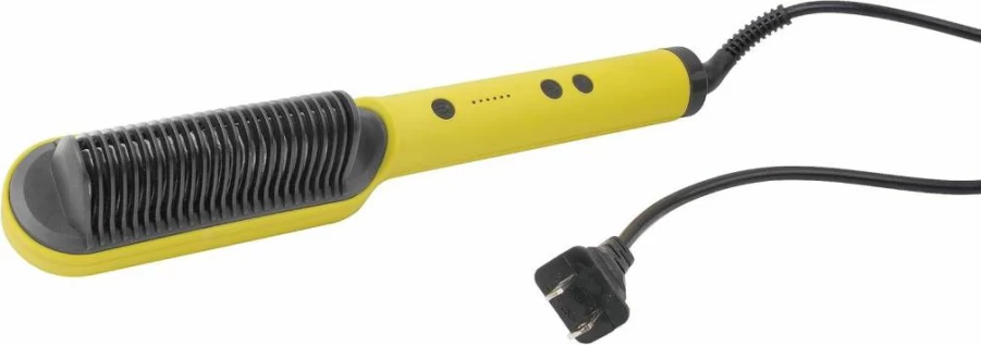 FIVECATCH Ceramic Straightening Brush - Professional Hair Styler with Soft Bristles & Large Barrel for Smooth Salon Finish