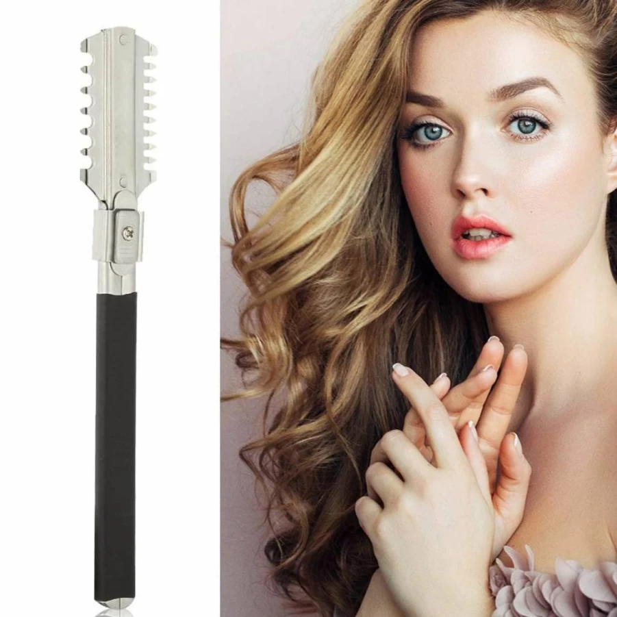 YUYTE Tinkle Hair Cutter Comb - Double Blades Manual Hair Trimmer for Split Ends, Styling & Thinning, Professional Barber Comb for Precision Haircuts