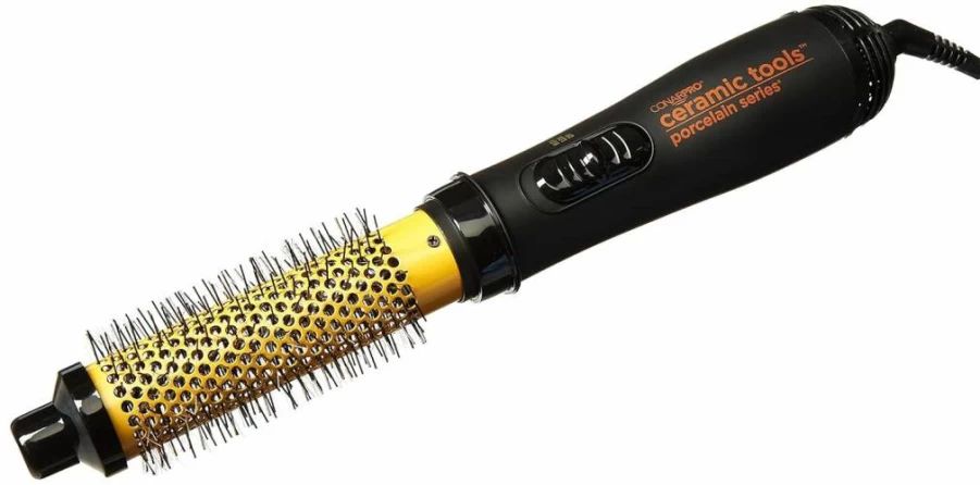 Conair 1.25 Inch Ceramic Hot Air Brush for Styling and Volumizing Hair, 1 Count