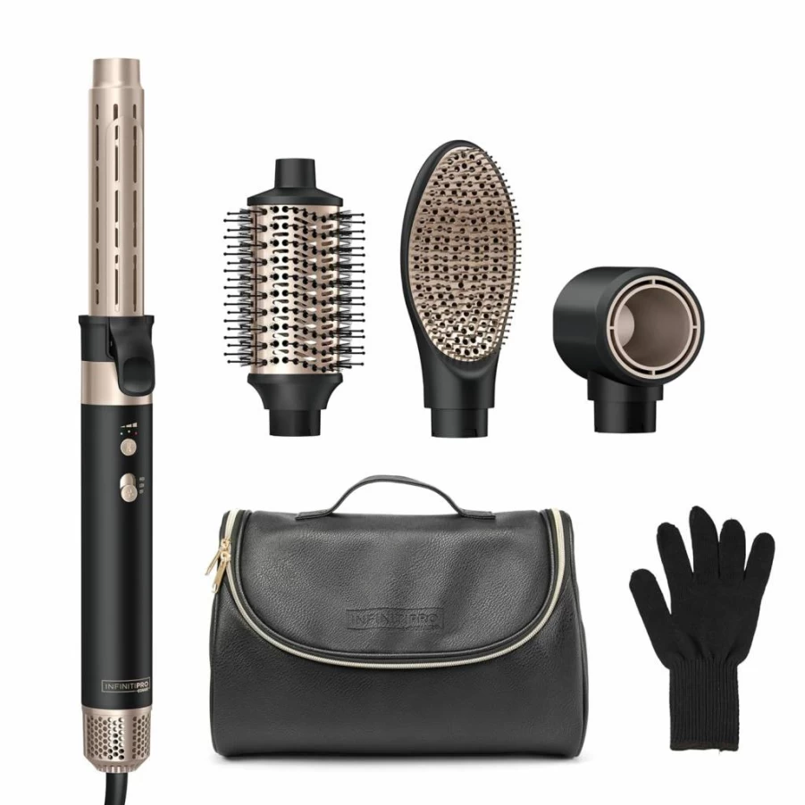 Conair Infinitipro Digitalaire Multi Hair Styler - 4 Attachments for Curls, Waves & Volume with Storage Bag, Black (Amazon Exclusive)