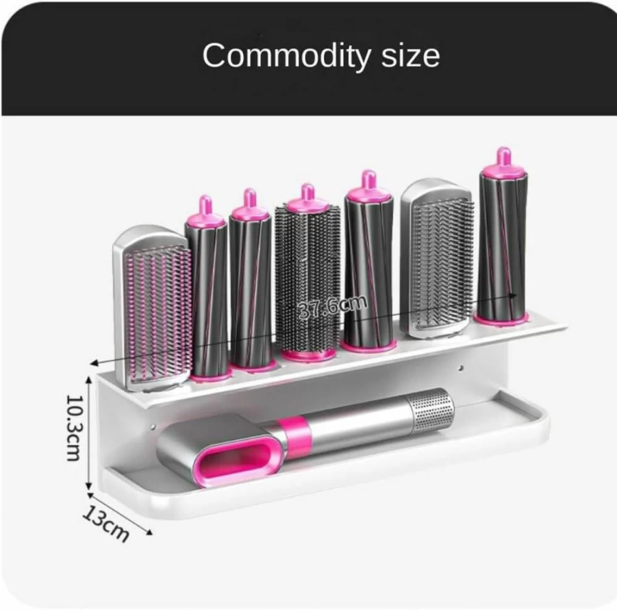 Lumclaw Wall-Mounted Storage Rack for Dyson Airwrap & Hair Tools – Organizer Stand for Hair Curler, Styler, and Accessories