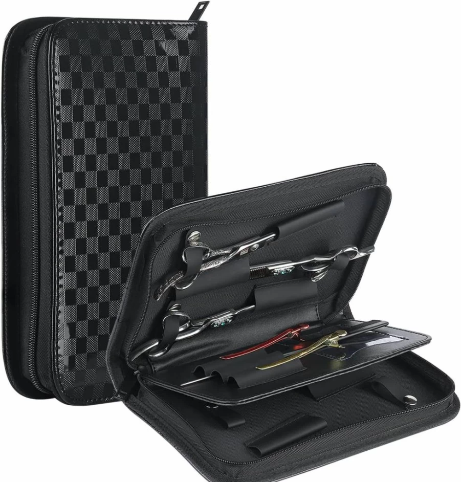 PERFEHAIR Professional Hair Scissor Holder - PU Leather Salon Tool Holster Pouch for Hairdressers & Stylists