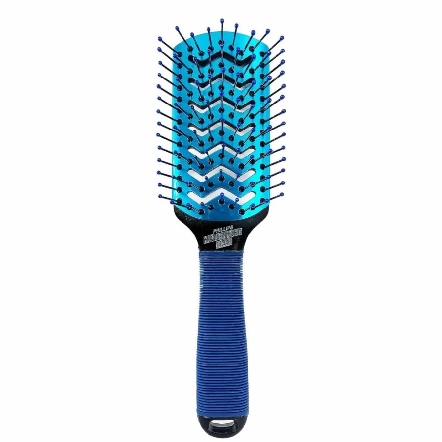 Philips Brush Hot Air Styler Metal Vented Hair Brush - Anti-Static Nylon Bristles, Ergonomic Rubber Handle for Blow Drying & Styling