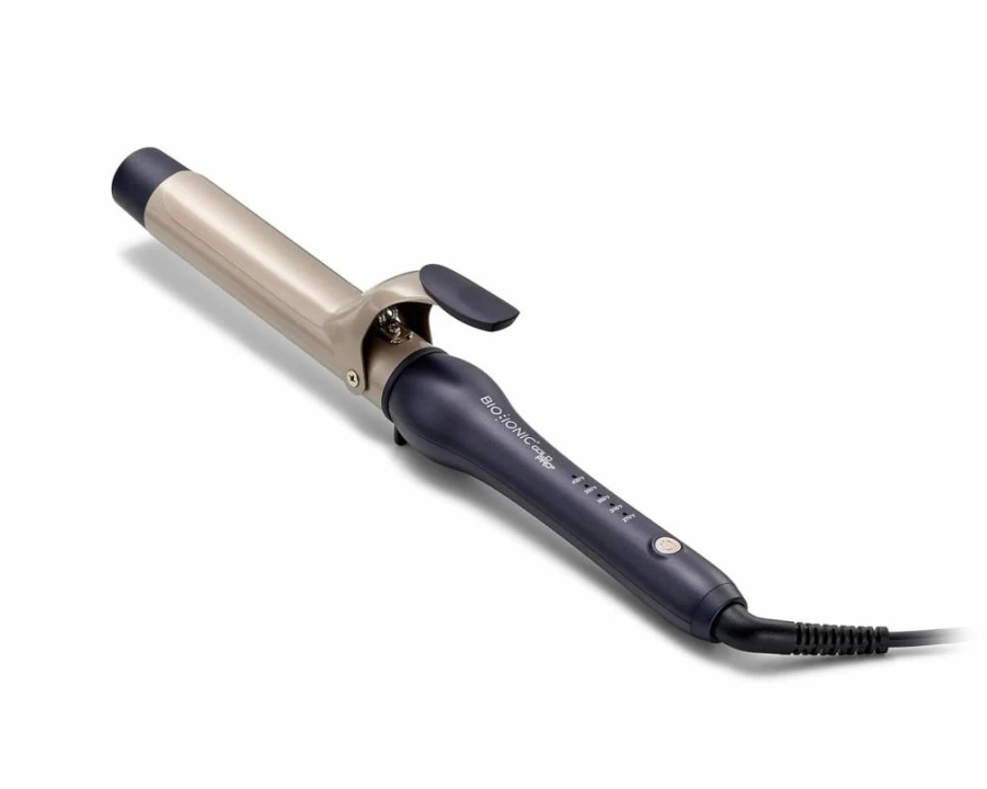 Bio Ionic GoldPro 1" & 1.25" Ceramic Curling Iron with 24K Gold Technology, Adjustable Heat Settings, Moisturizing Barrel for Long-Lasting Curls, Blue