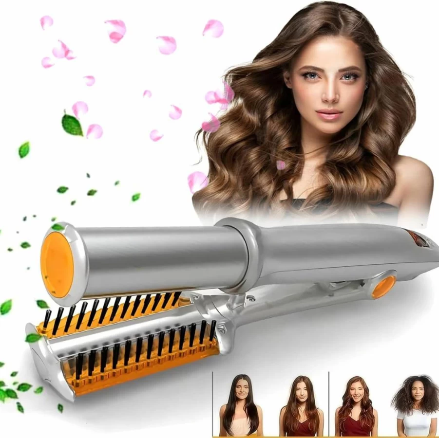 XIAOFEIGUN 2-in-1 Straightener & Curling Iron - Ceramic Hair Styling Tool with Adjustable Temperature, Fast Heating for All Hair Types, Travel-Friendly Design