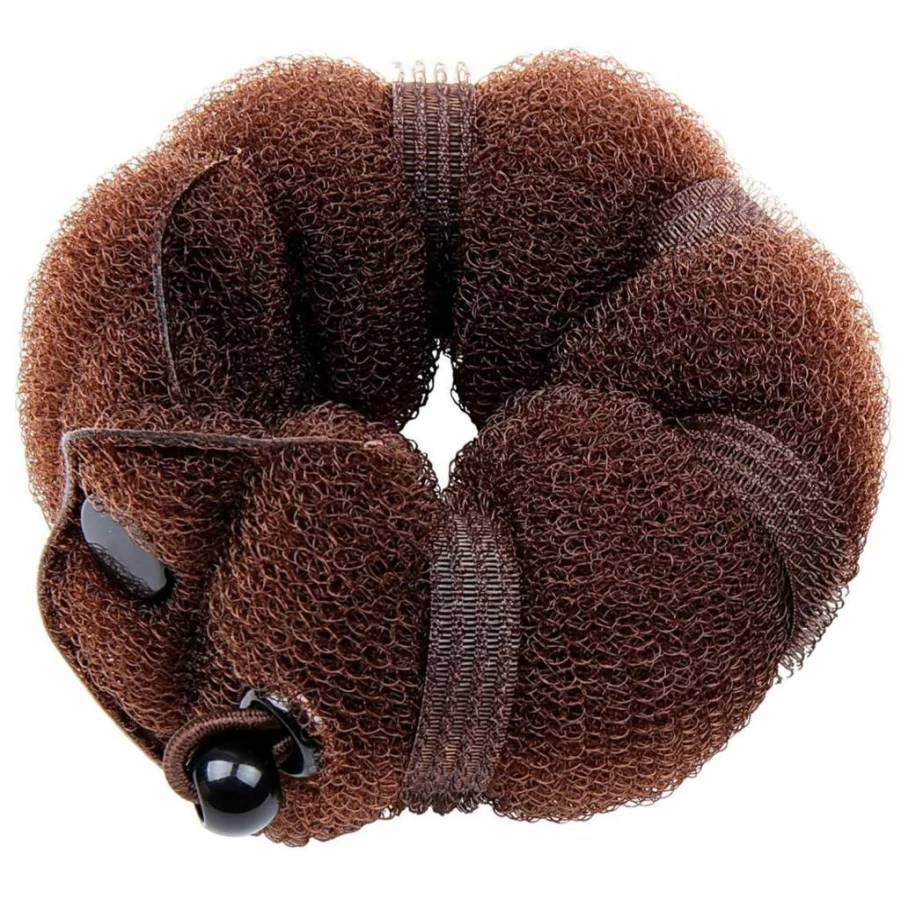 GoldRose Hair Bun Maker Set - 2 Piece Magic Styler Twist Ring, Donut Chignon Bun Shaper for Women, Small & Large Brown Hair Curler Accessories