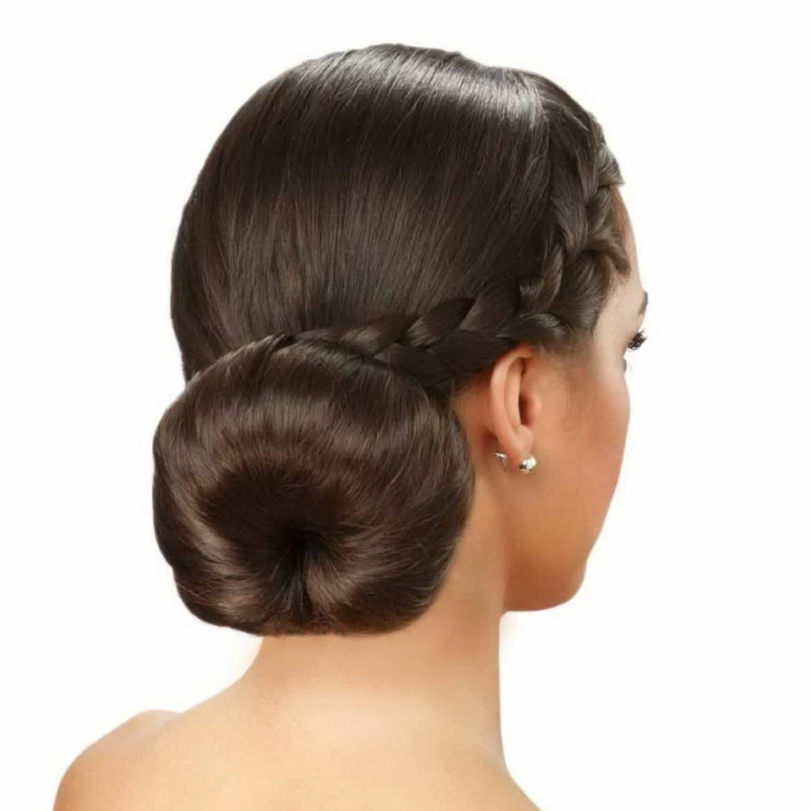 GoldRose Hair Bun Maker Set - 2 Piece Magic Styler Twist Ring, Donut Chignon Bun Shaper for Women, Small & Large Brown Hair Curler Accessories