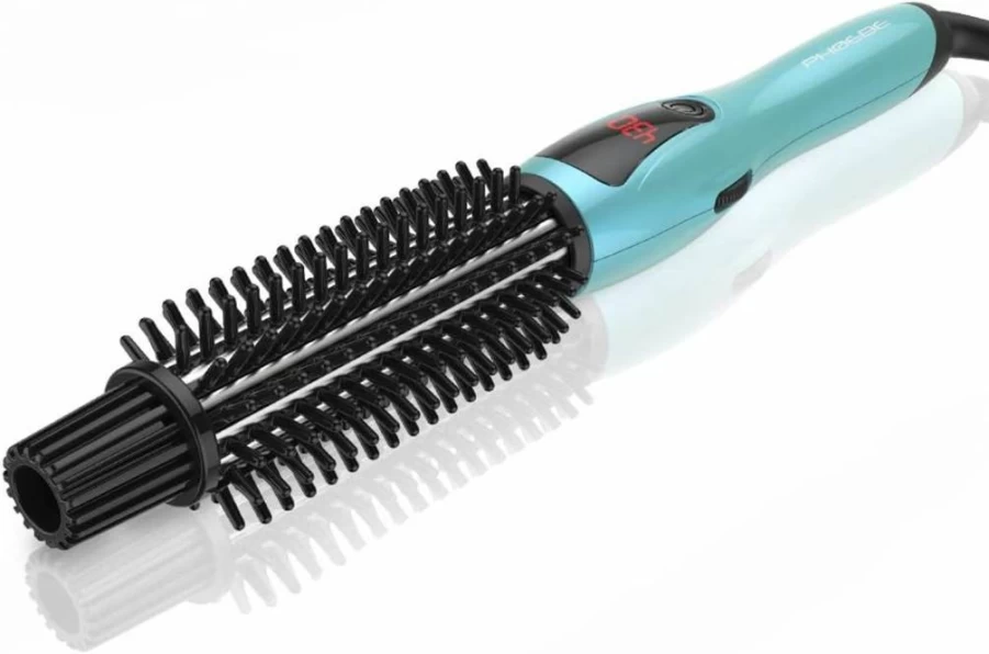PHOEBE 1 Inch Ceramic Tourmaline Curling Iron - Dual Voltage Travel Hair Curler, Fast Heating Anti-Scald Styler for Long Hair, Professional Ionic Hot Brush & Wand