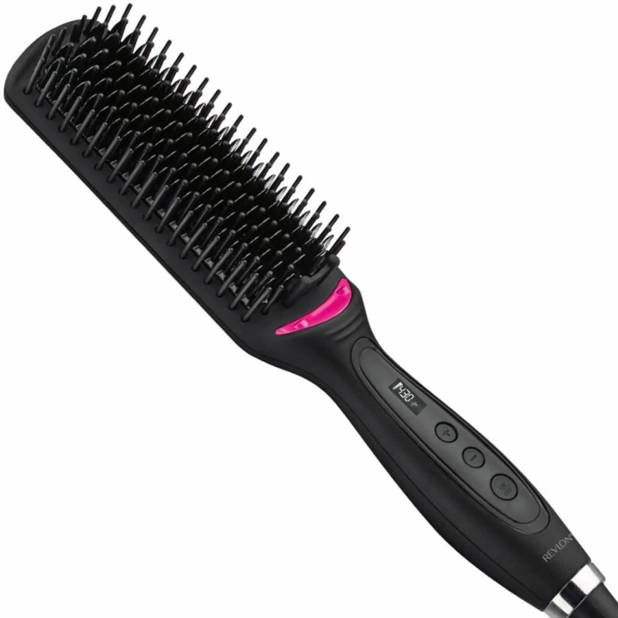 Revlon One-Step Heated Straightening Brush with Ion Technology for Frizz-Free, Shiny Hair – Salon Smoothing at Home