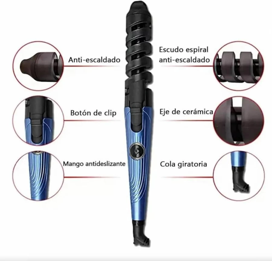 Yuehuam 3-in-1 Hair Styling Set: Curling Iron, Straightener & Wands for All Hair Lengths with Instant Heat Technology