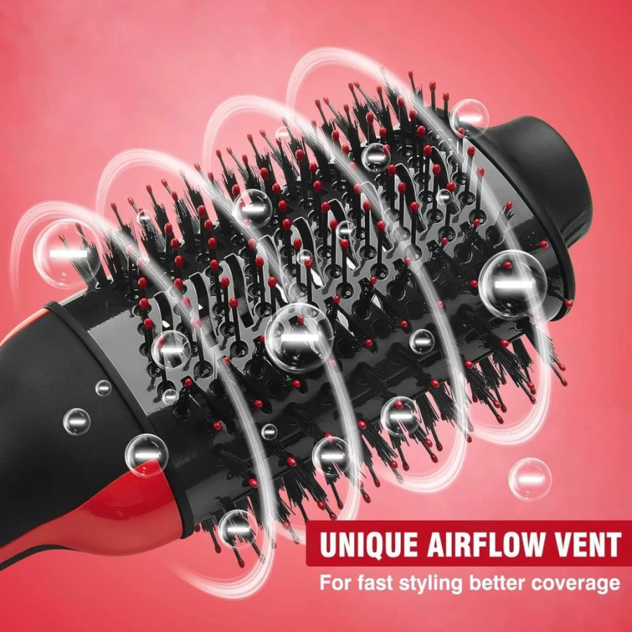ARDIRO 4-in-1 Hot Air Brush: Ionic Ceramic Hair Dryer & Styler for Frizz-Free Straightening, Volumizing & Salon Results at Home - Suitable for All Hair Types