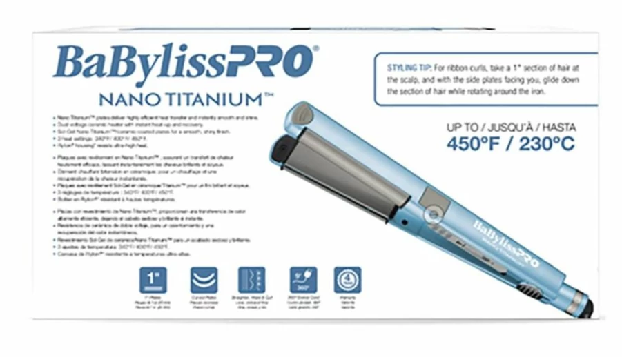 Amazon Professional 1" Nano Titanium Curved Flat Iron Hair Straightener for Salon-Quality Styling on All Hair Types