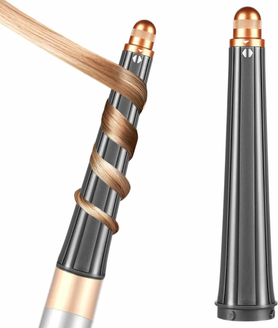 SAZIKA Conical Curling Barrel Attachment for Dyson Airwrap HS01 HS05 HS08, 20-36mm Auto-Wrap Styler, Copper Replacement for Dyson Airwrap Accessories