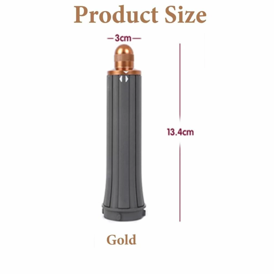 Dxyue 30mm/1.2 Inch Gold Hair Curling Barrels Attachments for Dyson Airwrap Styler, Replacement Curling Iron Barrels for Short Hair