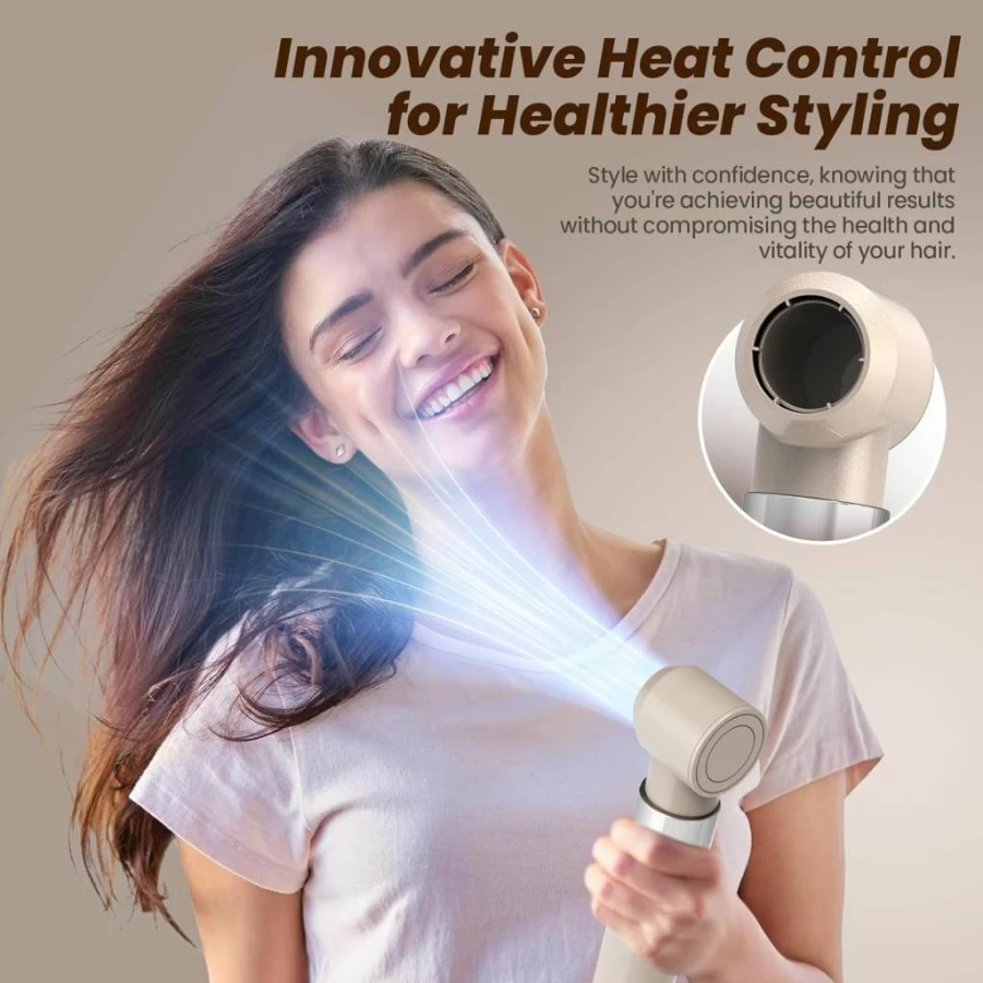 SanMoz Air Wrap Pro 6-in-1 Hair Styler with 110,000 RPM High-Speed Motor, Ionic Technology, 2 Auto Curlers for Drying, Curling, Straightening & Smoothing